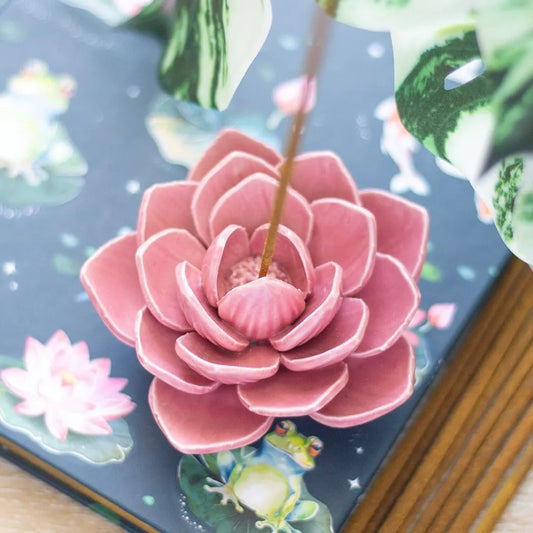 Porte encens lotus
