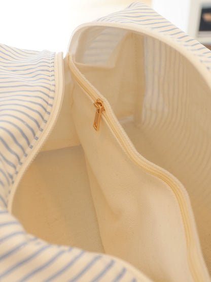 Trousse de toilette M - Rayures bleues
