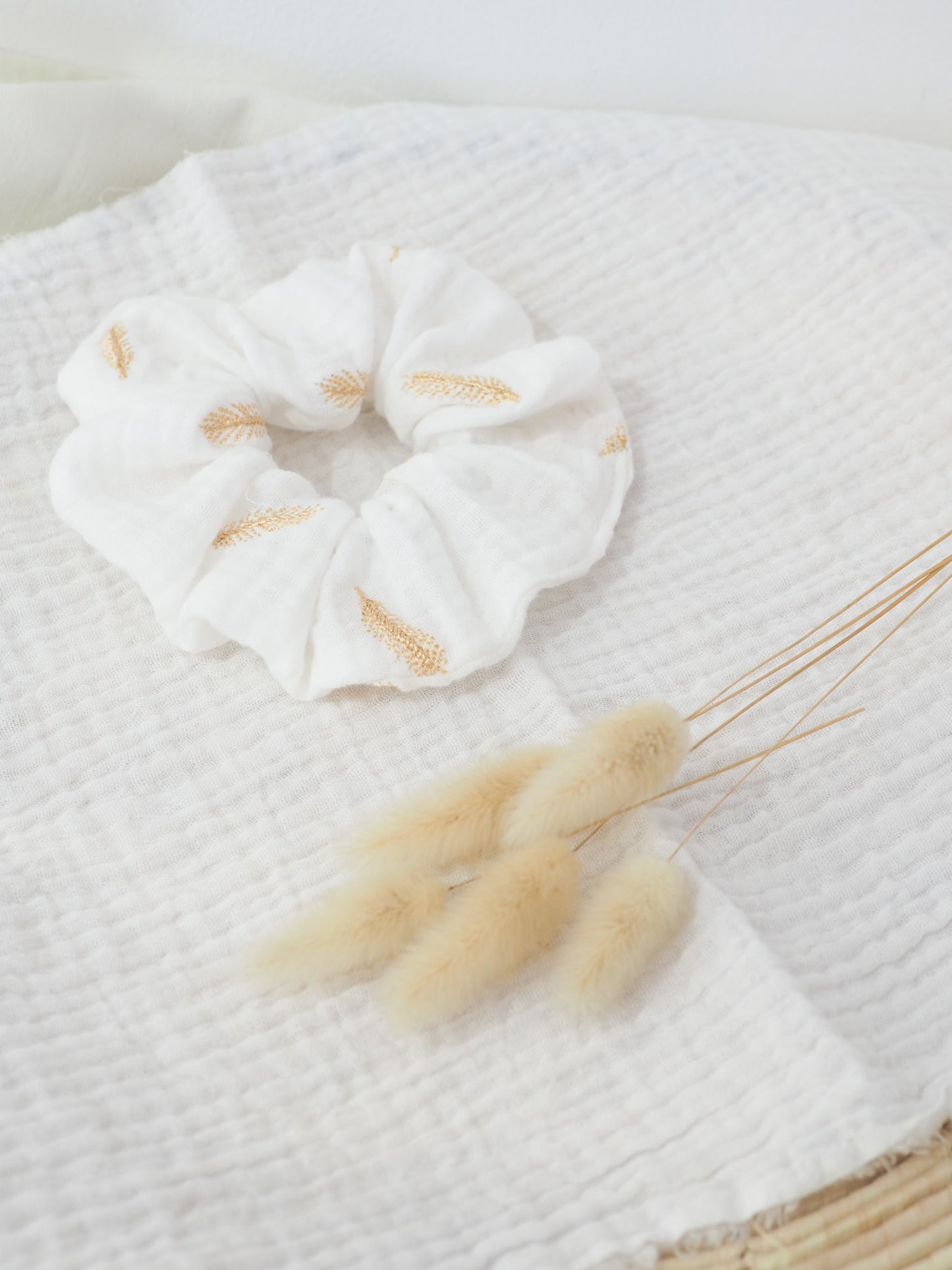 Chouchou Feuilles Doré