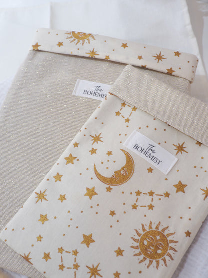 Pochette à livre poche • Astres dorés