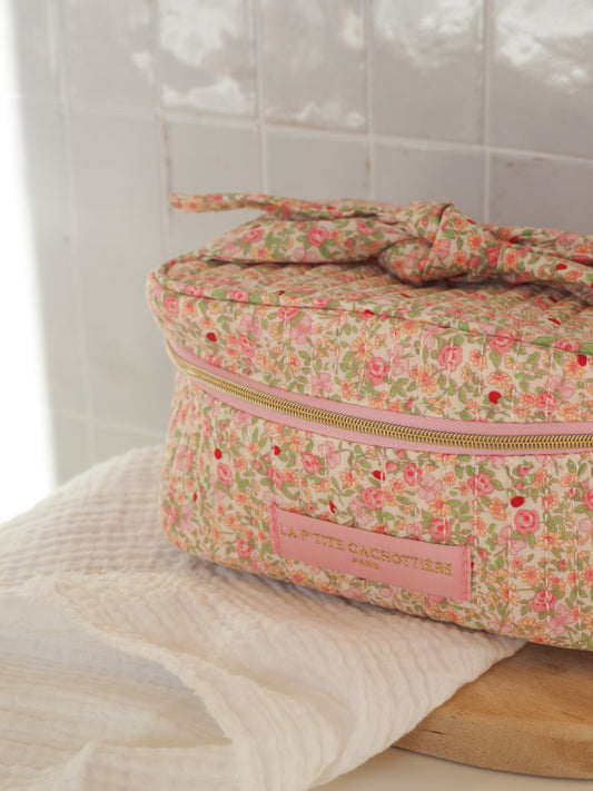 Vanity rose/vert à fleurs