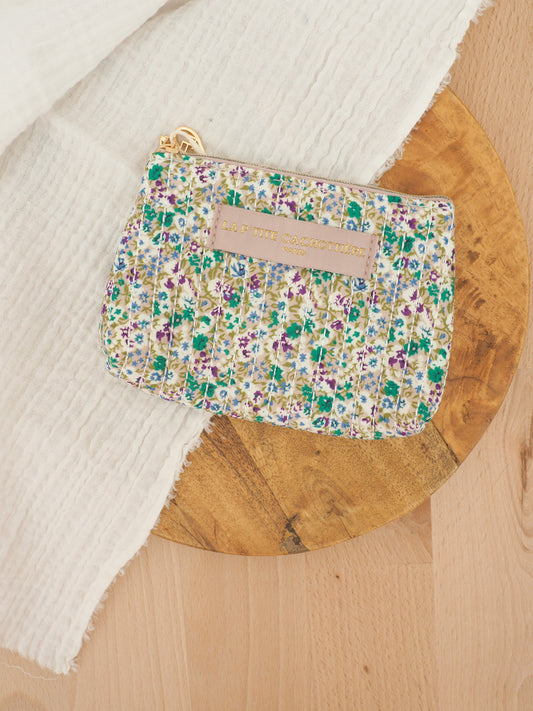 Porte monnaie beige et vert