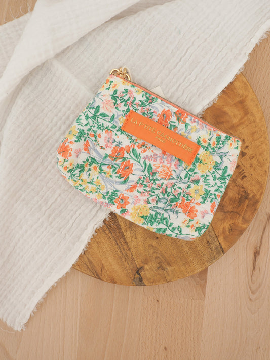 Porte monnaie fleurs vintage