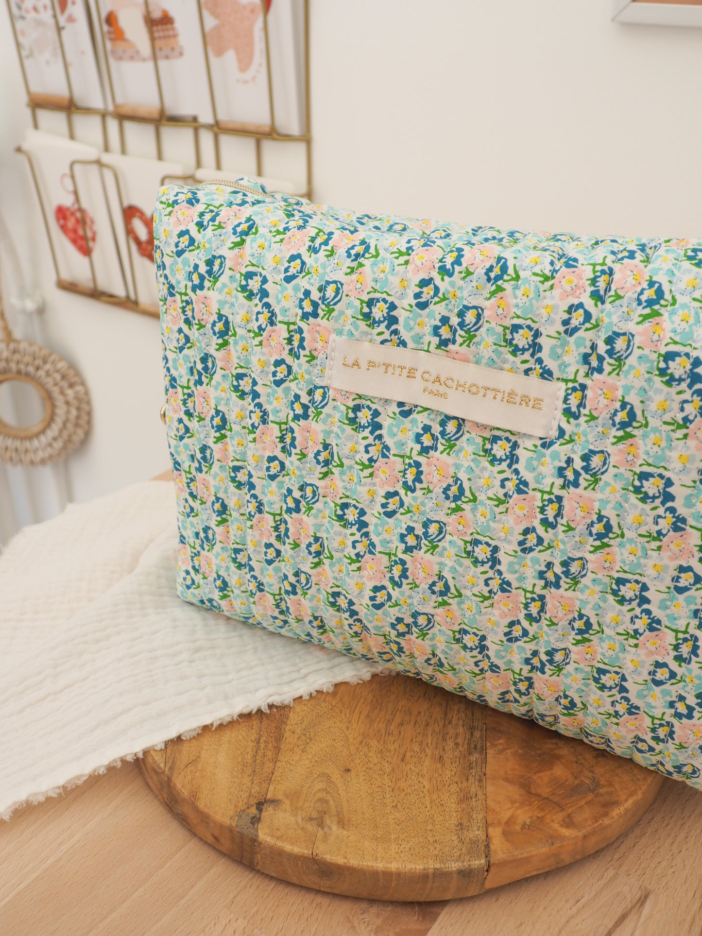 Trousse de toilette fleurie