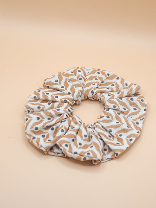 Chouchou à motifs marron