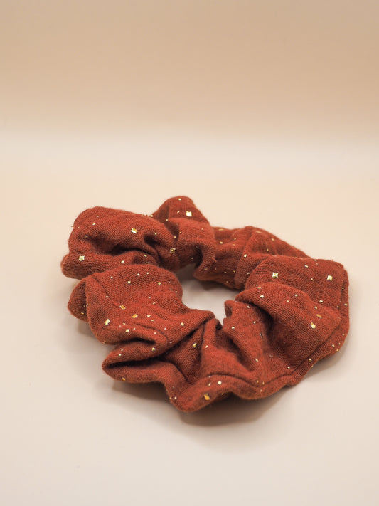 Chouchou terracotta pailleté