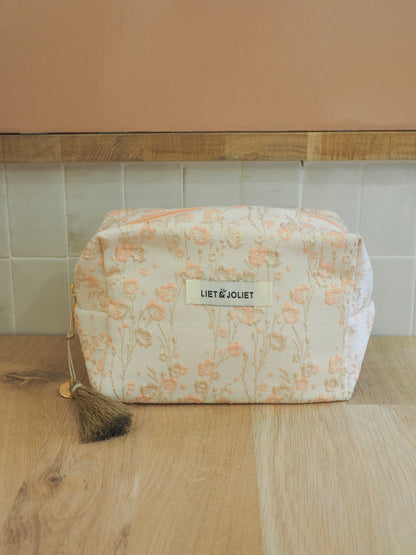 Trousse de toilette S - Broderie petites fleurs