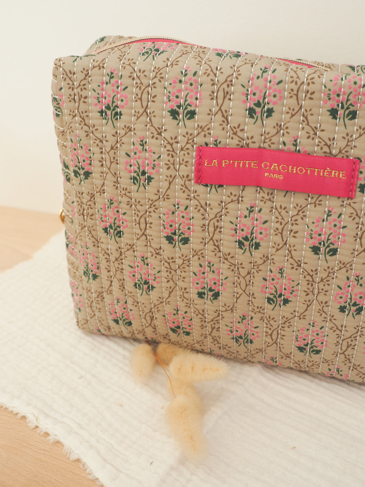 Trousse de toilette beige