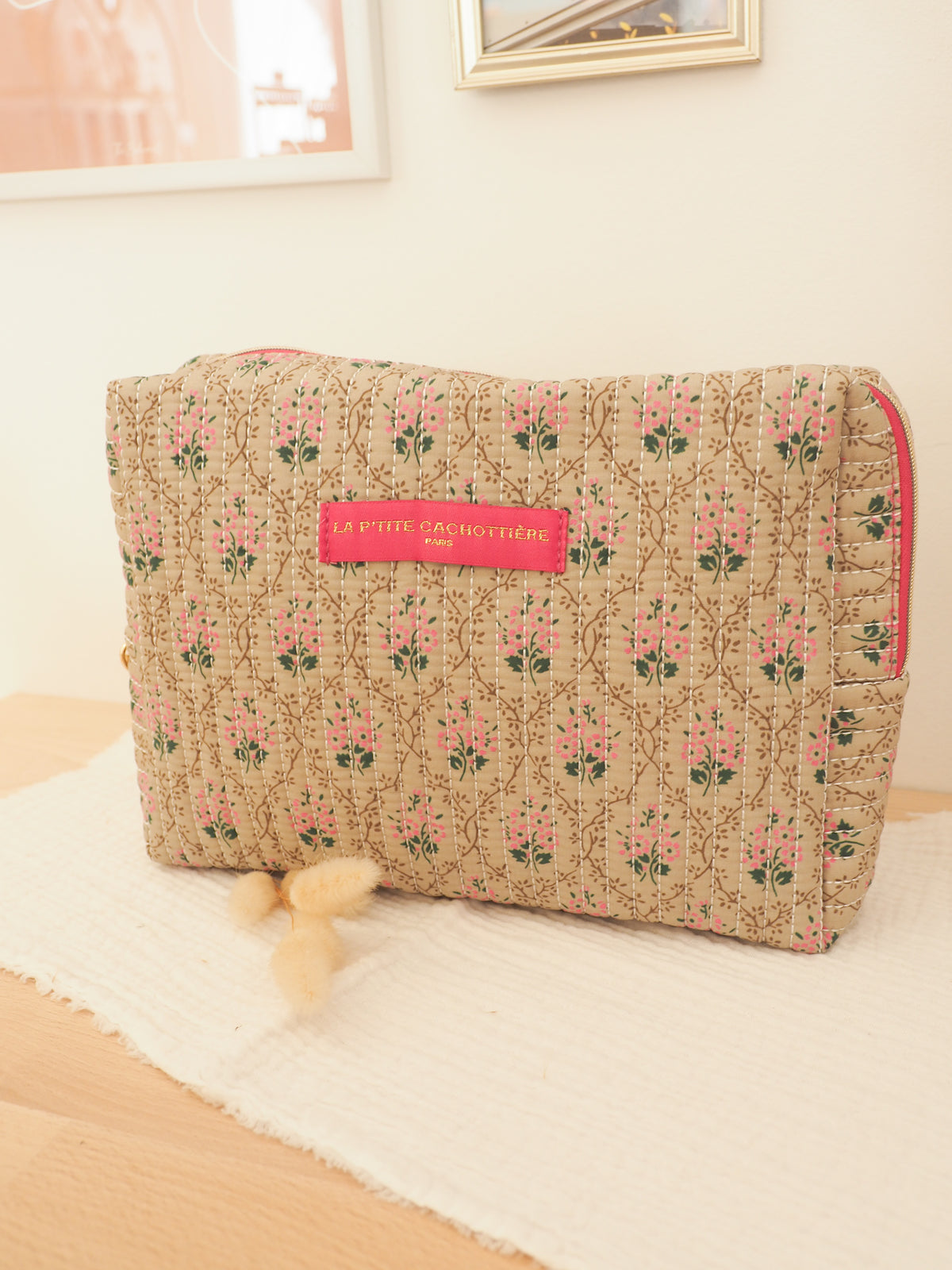 Trousse de toilette beige