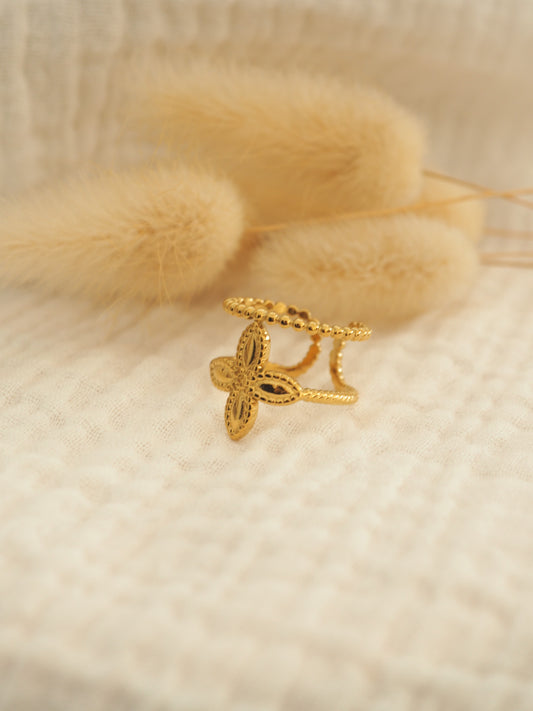 Bague double quatrefoil