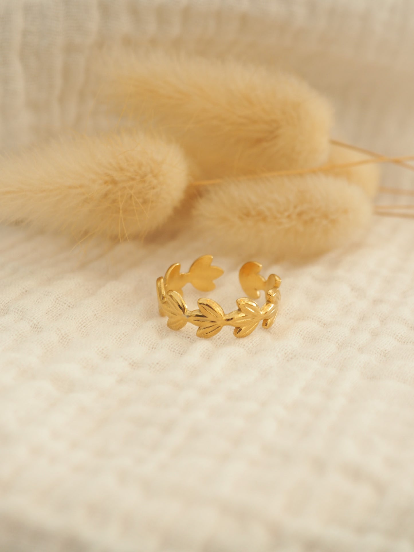 Bague feuilles trilobée