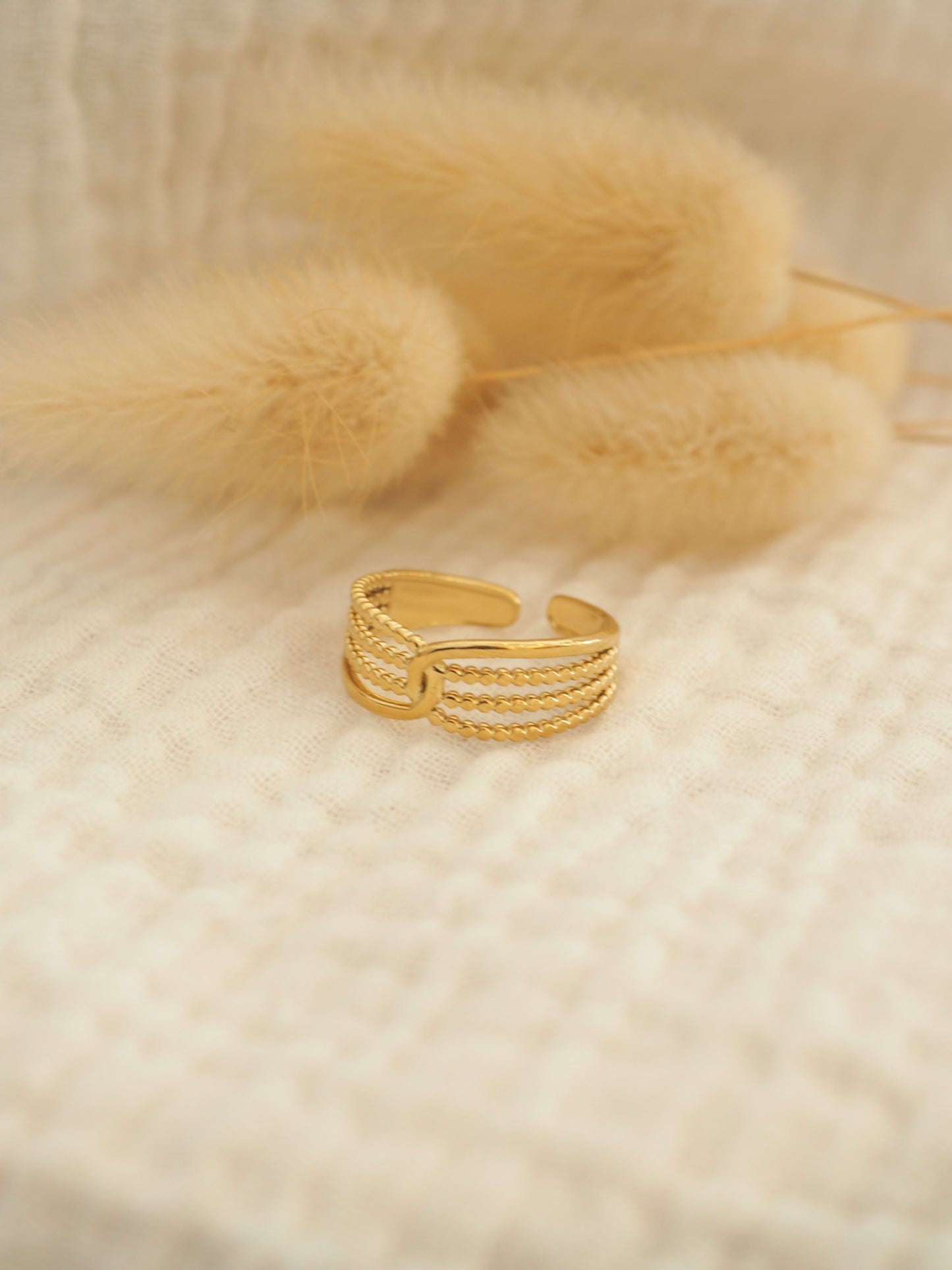 Bague lignes entrelacées