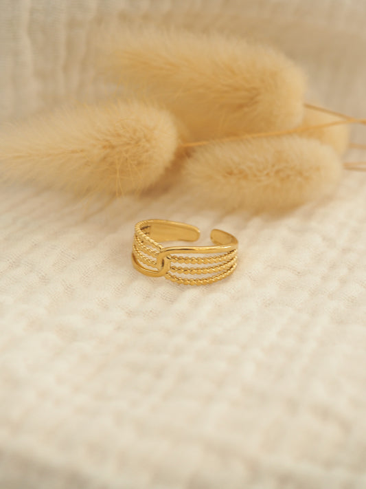 Bague lignes entrelacées