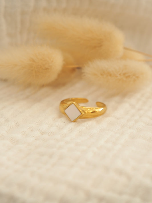 Bague losange blanc