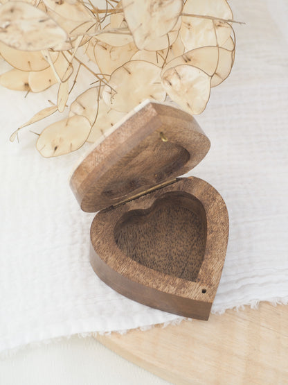 Boite coeur blanc et doré