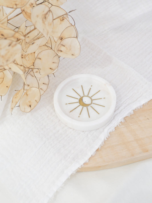 Porte encens rond lune/soleil