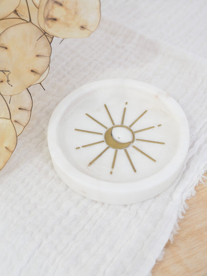 Porte encens rond lune/soleil