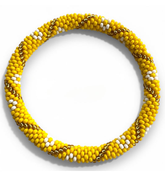 Bracelet népalais jaune/doré