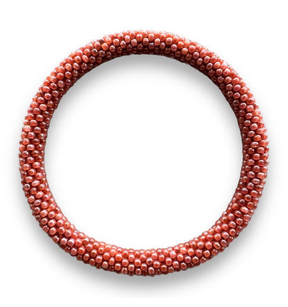 Bracelet népalais terracotta