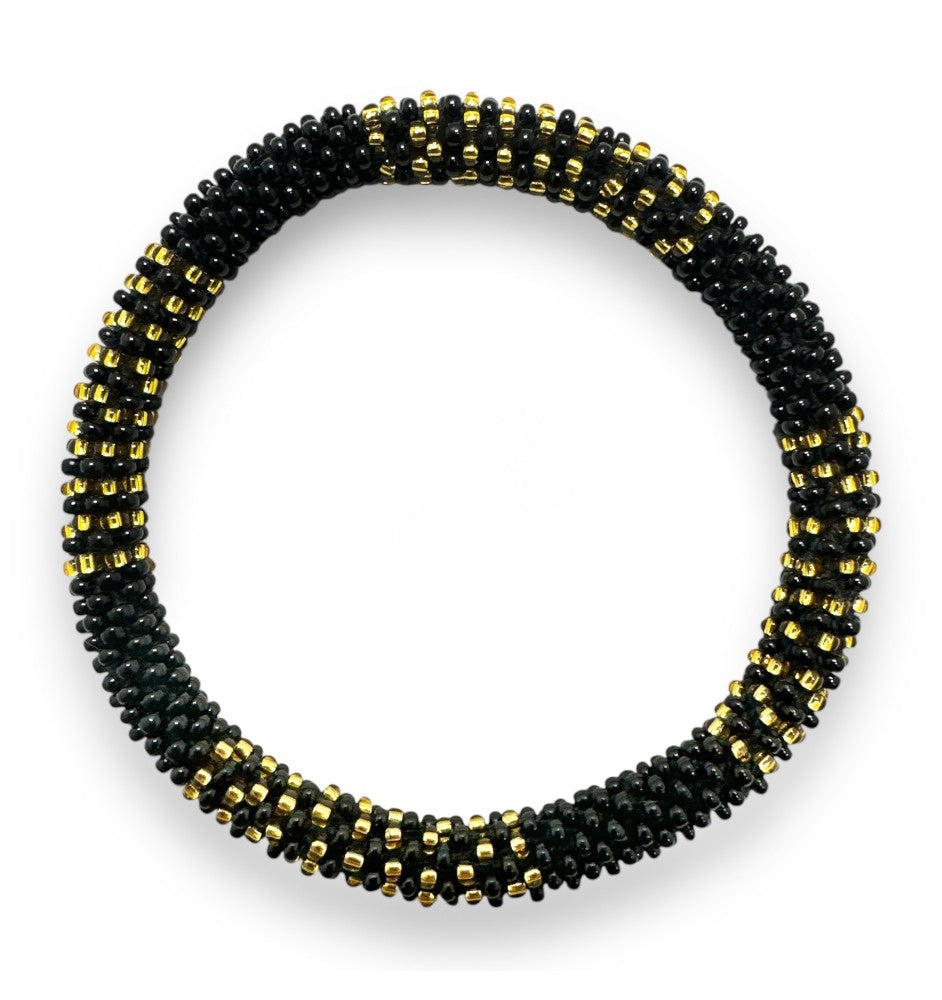 Bracelet népalais noir/doré
