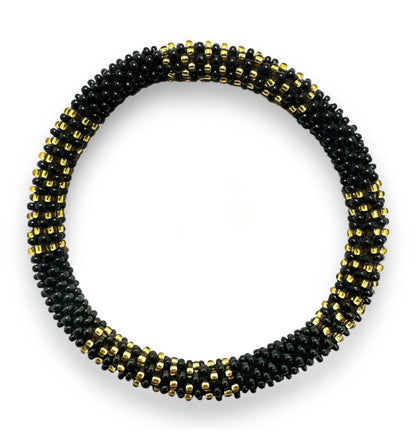 Bracelet népalais noir/doré