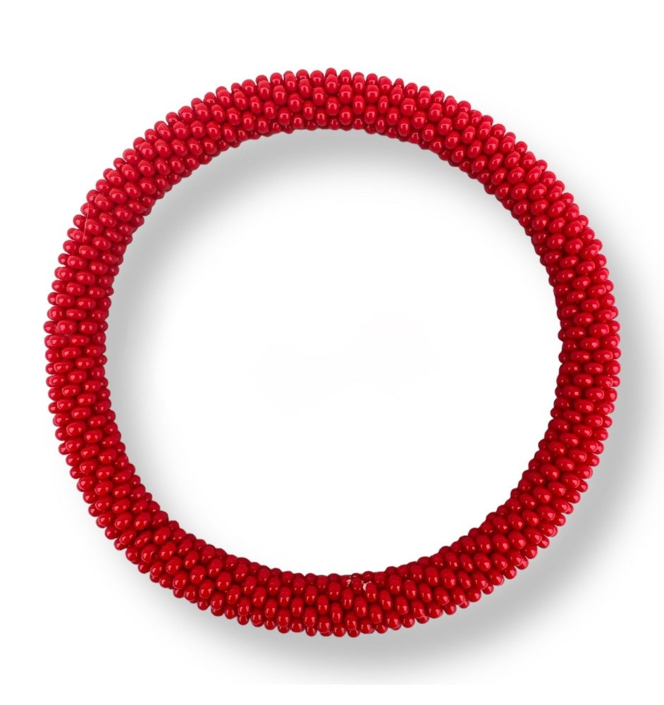 Bracelet népalais rouge