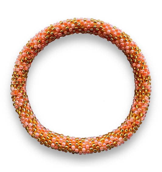 Bracelet népalais corail/doré