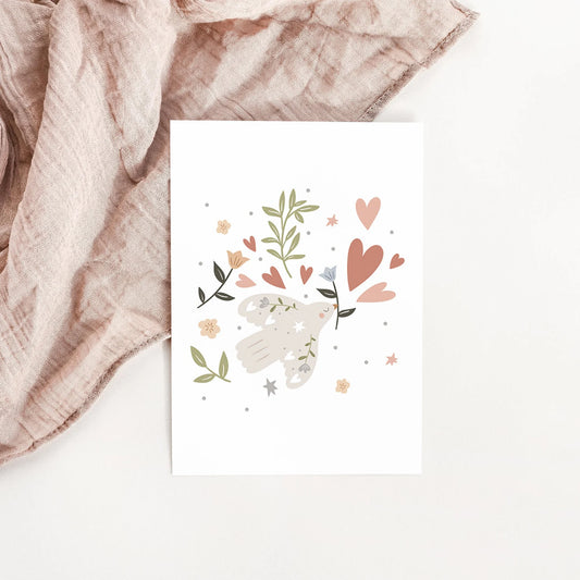 Carte postale envolée d'amour
