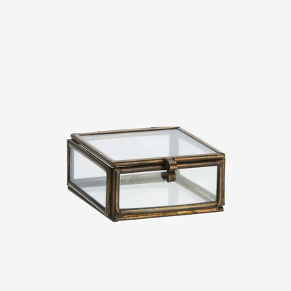 Mini boite en verre et laiton