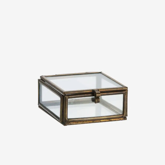 Mini boite en verre et laiton
