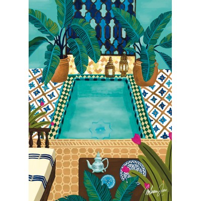 Puzzle 1000 pcs • Riad bleu