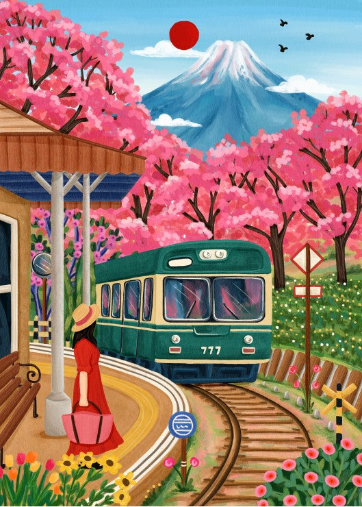 Puzzle 500 pcs • Fuji Blossom