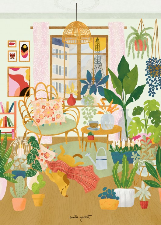 Puzzle intérieur cosy