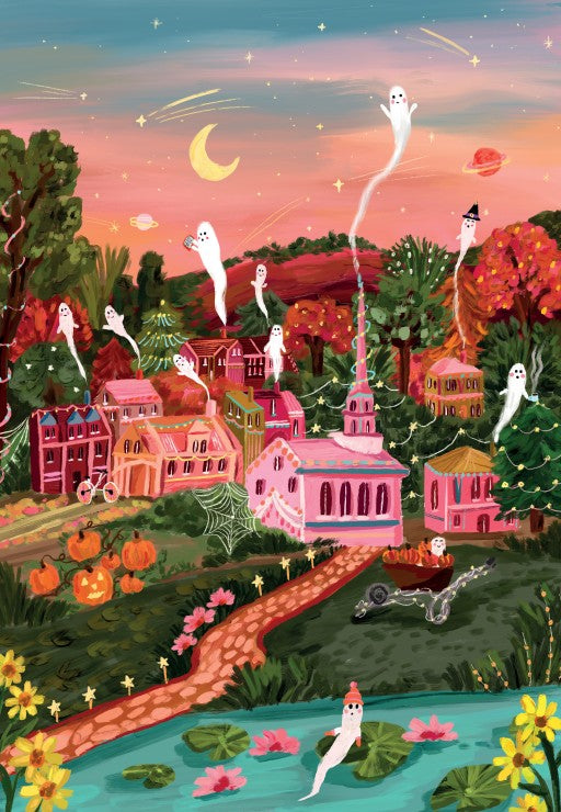 Puzzle ville d'Halloween