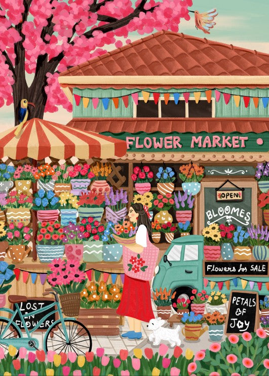 Puzzle marché aux fleurs