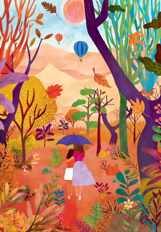 Puzzle promenade d'automne