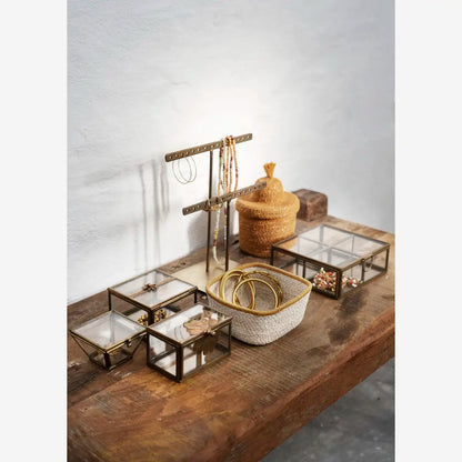 Boite en verre et laiton